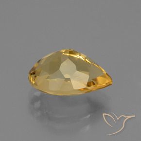 Citrino Dorato medio-scuro naturale da 3.22 ct, Forma a pera, VVS