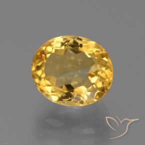 Citrino Arancio Dorato Profondo naturale da 4.88 ct, Ovale, VVS-VS