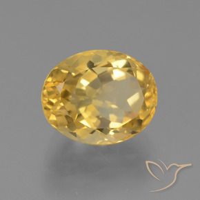 Citrino Arancio dorato naturale da 4.13 ct, Ovale, VVS-VS