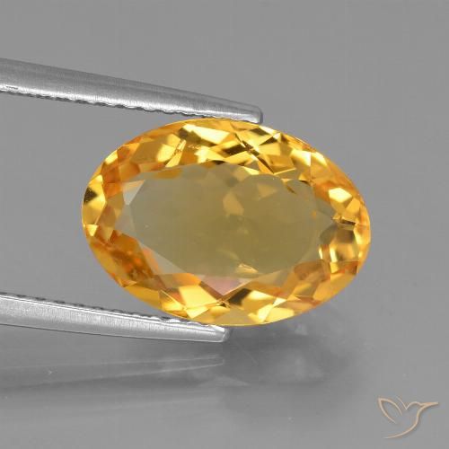 3.94ct Naturale Arancio intenso-OroG Citrino, Ovale, VVS-VS