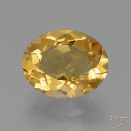 4.91ct Naturale Arancio Dorato Profondo Citrino, Ovale, VVS
