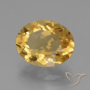 Citrino Arancio Dorato Profondo naturale da 4.91 ct, Ovale, VVS