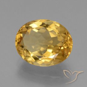 Citrino Arancio Dorato Profondo naturale da 4.15 ct, Ovale, VVS-VS
