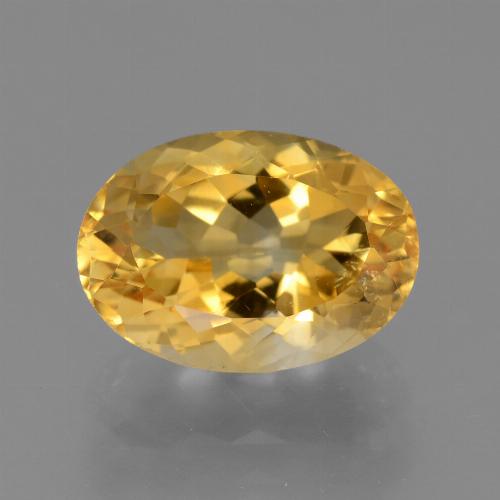 Citrino naturale dorato da 3,74 ct, taglio ovale, VVS