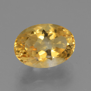 Citrino naturale dorato da 3,74 ct, taglio ovale, VVS