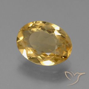 Citrino Dorato medio-scuro naturale da 2.96 ct, Ovale, VVS-VS