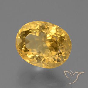 Citrino Oro medio naturale da 4.29 ct, Ovale, VS