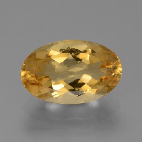 Citrino Dorato medio-scuro naturale da 3.33 ct, Taglio ovale, VVS