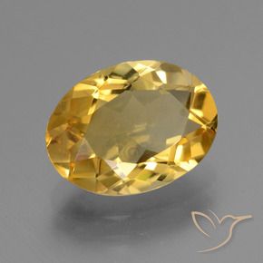 Citrino Arancio Dorato Profondo naturale da 3.21 ct, Ovale, VVS