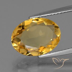 Citrino Arancio Dorato Profondo naturale da 3.08 ct, Ovale, VVS
