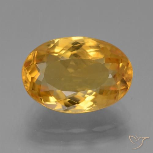 3.95ct Naturale Arancio Scuro-Oro Citrino, Ovale, VS