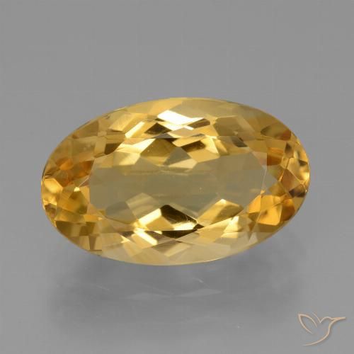 3.73ct Naturale Arancio Dorato Profondo Citrino, Ovale, VVS-VS