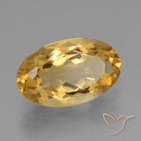 Citrino Arancio Dorato Profondo naturale da 3.73 ct, Ovale, VVS-VS
