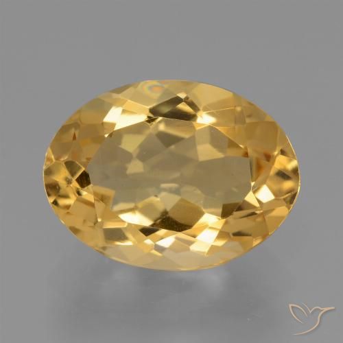 3.63ct Naturale Arancio chiaro-Oro Citrino, Ovale, VVS
