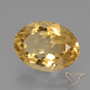 Citrino Arancio chiaro-Oro naturale da 3.63 ct, Ovale, VVS