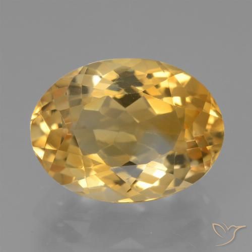 4.56ct Naturale Dorato medio-scuro Citrino, Ovale, VVS
