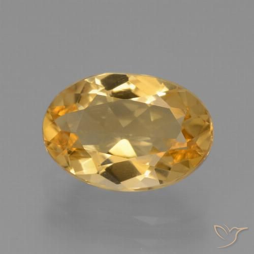 Citrino Dorato medio-scuro naturale da 2.48 ct, Ovale, VVS