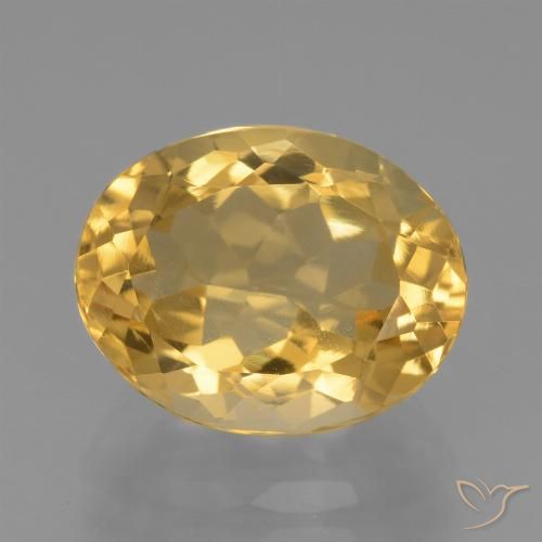 4.21ct Naturale Oro medio Citrino, Ovale, VS