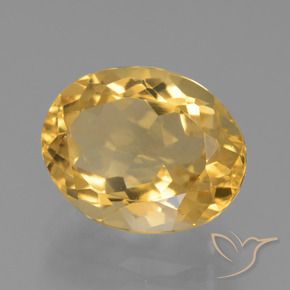 Citrino Oro medio naturale da 4.21 ct, Ovale, VS