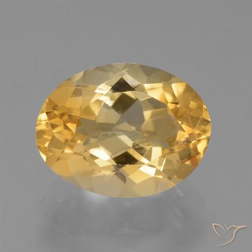 4.26ct Naturale Arancio chiaro-Oro Citrino, Ovale, VS