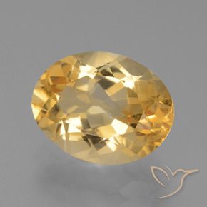 Citrino Arancio chiaro-Oro naturale da 4.26 ct, Ovale, VS