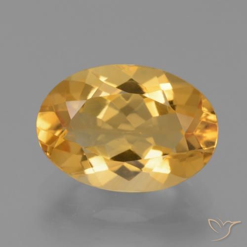 4.10ct Naturale Arancio medio-chiaro-oroG Citrino, Ovale, VVS