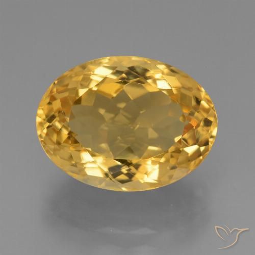 6.44ct Naturale Dorato scuro Citrino, Ovale, VVS-VS