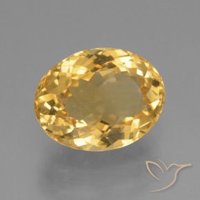 Citrino Dorato medio-scuro naturale da 6.03 ct, Ovale, VVS