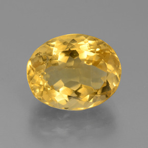 Citrino naturale dorato da 5,95 ct, taglio ovale, VVS