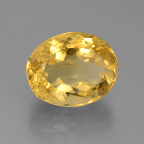 Citrino naturale dorato da 5,95 ct, taglio ovale, VVS