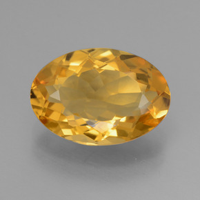 Citrino naturale dorato da 3,18 ct, taglio ovale, VVS
