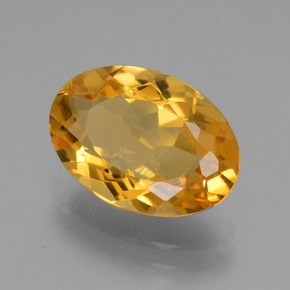 Citrino naturale dorato da 3,18 ct, taglio ovale, VVS