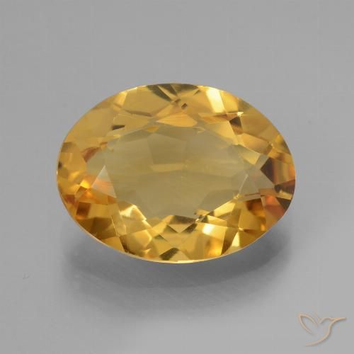 3.18ct Naturale Dorato scuro Citrino, Ovale, VVS-VS
