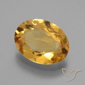 Citrino Dorato scuro naturale da 3.18 ct, Ovale, VVS-VS