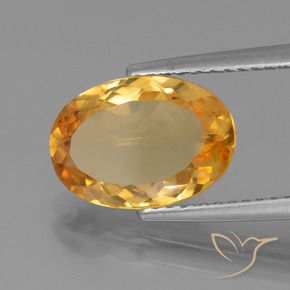 Citrino Arancio intenso-OroG naturale da 2.70 ct, Ovale, VVS