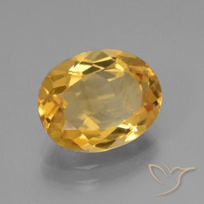 Citrino Dorato medio-scuro naturale da 3.05 ct, Ovale, VVS