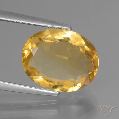 3.12ct Naturale Oro medio Citrino, Ovale, VVS