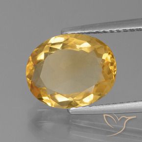 Citrino Oro medio naturale da 3.12 ct, Ovale, VVS
