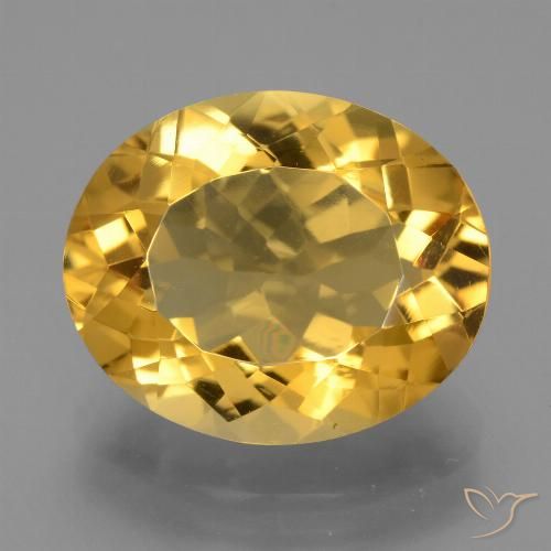 Citrino Dorato naturale da 8.13 ct, Taglio ovale, VVS-VS