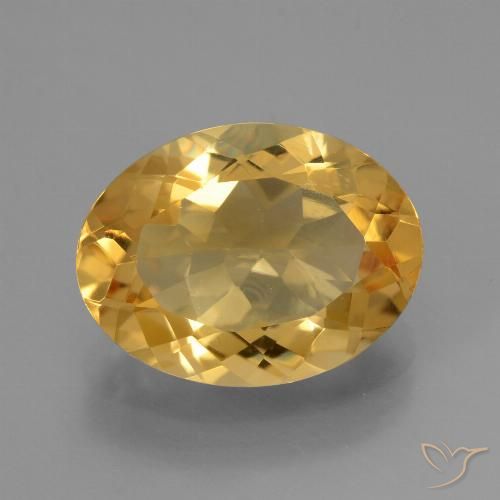 4.90ct Naturale Dorato medio-scuro Citrino, Ovale, VVS