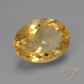 Citrino Dorato medio-scuro naturale da 4.90 ct, Ovale, VVS