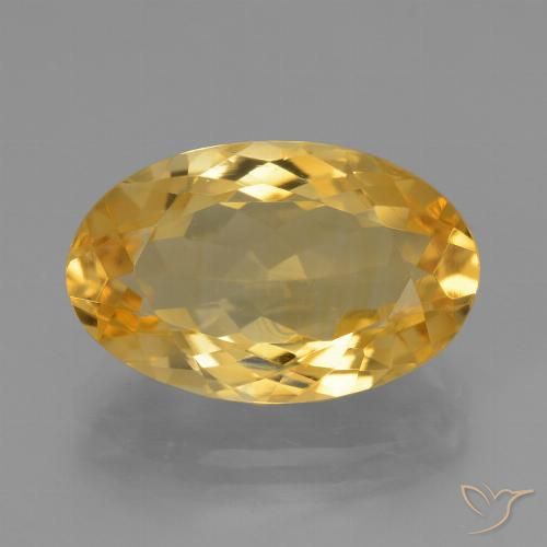 5.44ct Naturale Arancio Dorato Profondo Citrino, Ovale, VVS