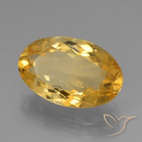 Citrino Arancio Dorato Profondo naturale da 5.44 ct, Ovale, VVS