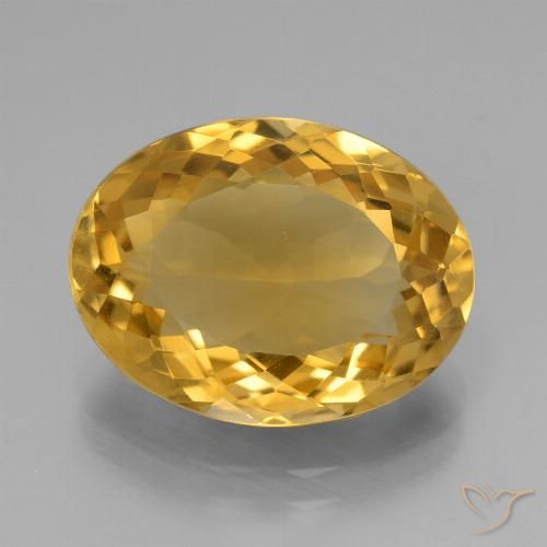 Citrino Dorato scuro naturale da 6.40 ct, Ovale, VS