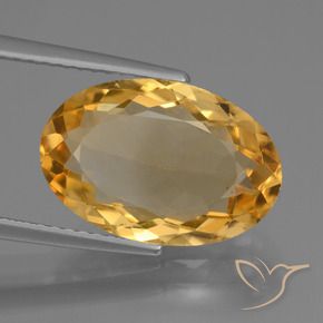 Citrino Arancio-Oro naturale da 4.72 ct, Ovale, VVS