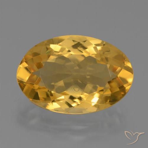6.22ct Naturale Arancio Dorato Profondo Citrino, Ovale, VVS