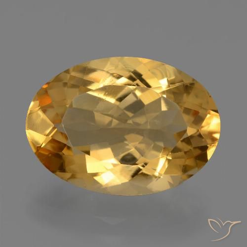 6.30ct Naturale Dorato medio-scuro Citrino, Ovale, VVS