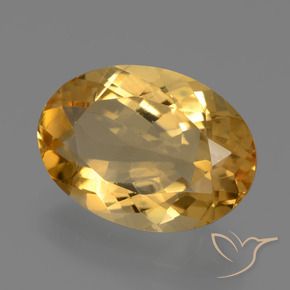 Citrino Dorato medio-scuro naturale da 6.30 ct, Ovale, VVS