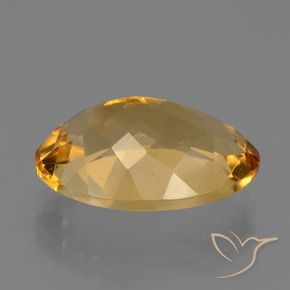 Citrino Dorato medio-scuro naturale da 6.30 ct, Ovale, VVS