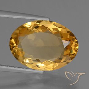 Citrino Arancio Dorato Profondo naturale da 5.53 ct, Ovale, VVS